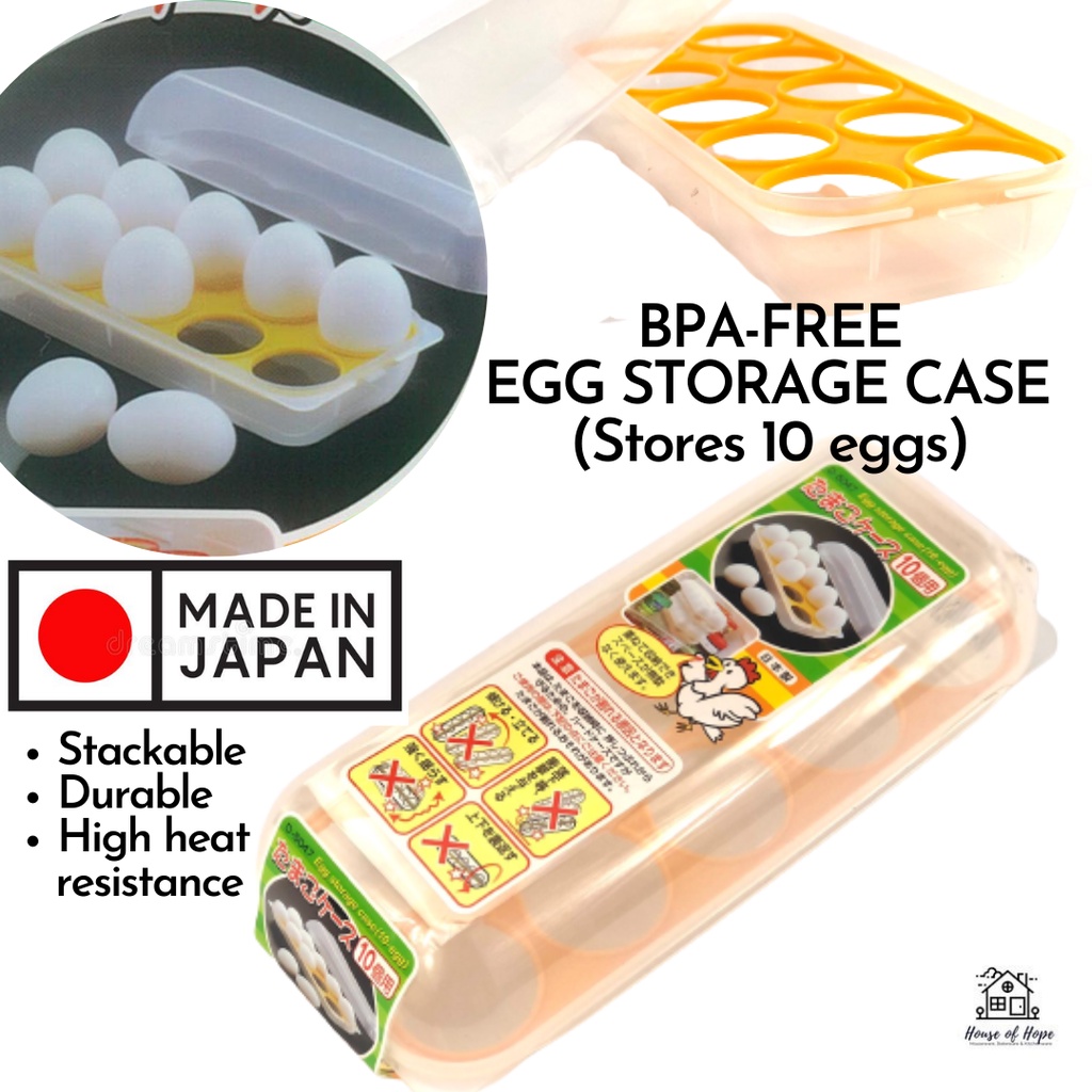 [Made in Japan] BPAFree Clear Plastic Egg Case Container Tray for 10