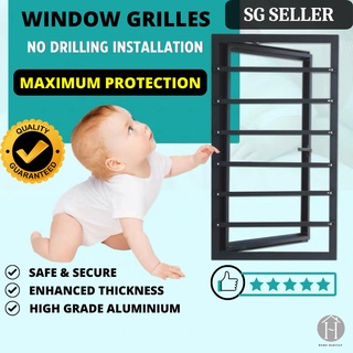 Sg Seller Diy Detachable H Type Window Grille Safety No Drilling Customised Bto Condo Shopee