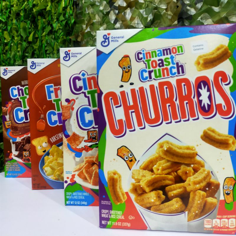 Shop Malaysia General Mills Cinnamon French Chocolate Churros Toast Crunch Crispy Sweetened Wheat Rice Cereal Shopee Singapore