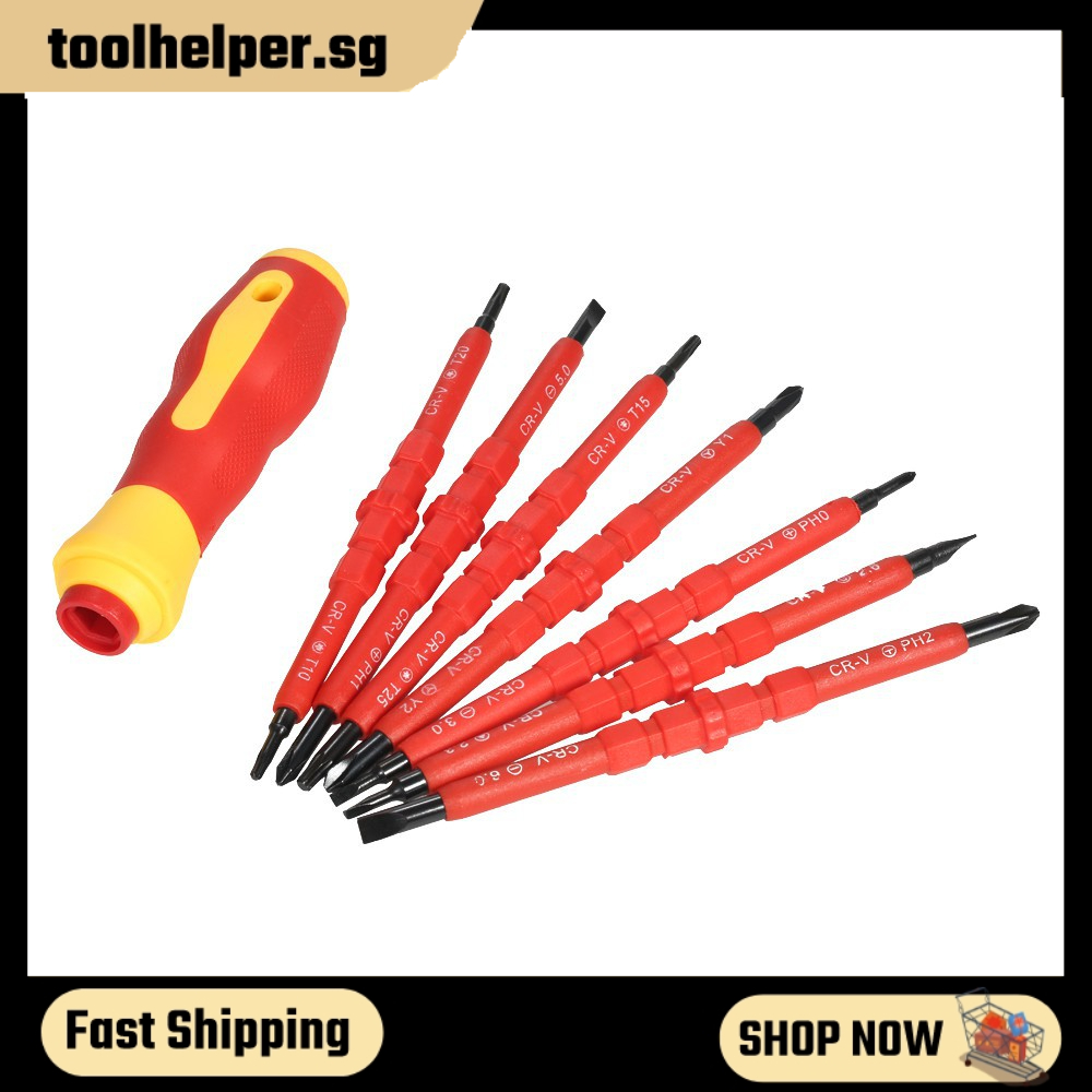 Screwdriver7 in 1 1000V Changeable Insulated Screwdrivers Set with