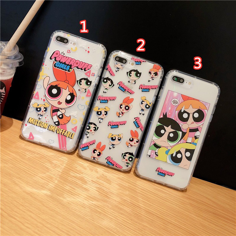 Iphone 11 Pro 6 6s 7 8 Plus X Xs Max Xr Phone Case Cute Cartoon Powerpuff Girls Emboss Soft Tpu Shockproof Back Cover Shopee Singapore