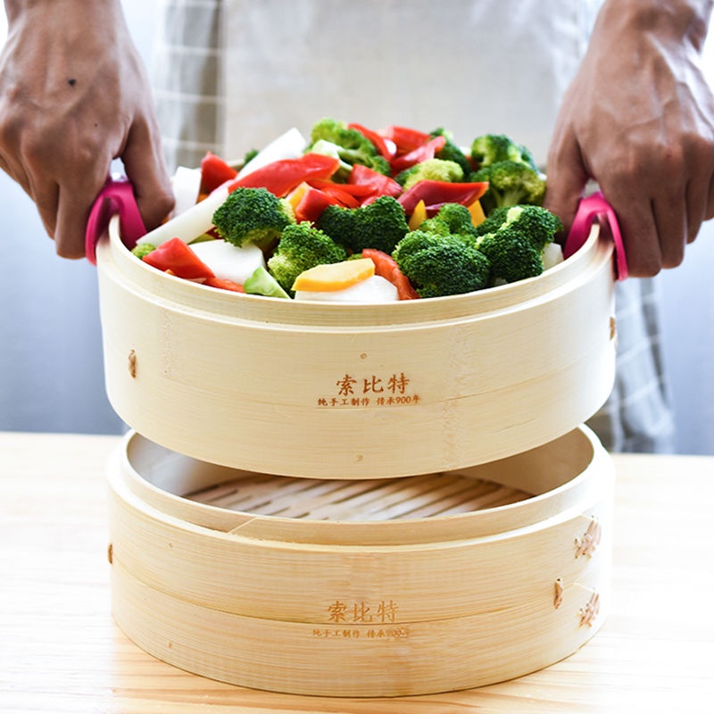 Manual Steamer Bamboo Household Small Steamer Bamboo Steamer Drawer