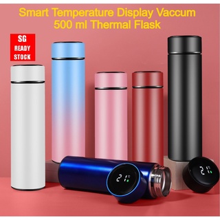 〖Smart 500ml Double Wall Vacuum Insulated Thermal Flask Display Temperature on LED and keep Warm or Cold.〗