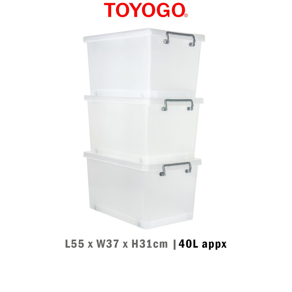 Toyogo Storage Box With Wheels (Bundle of 3) (708) Shopee Singapore