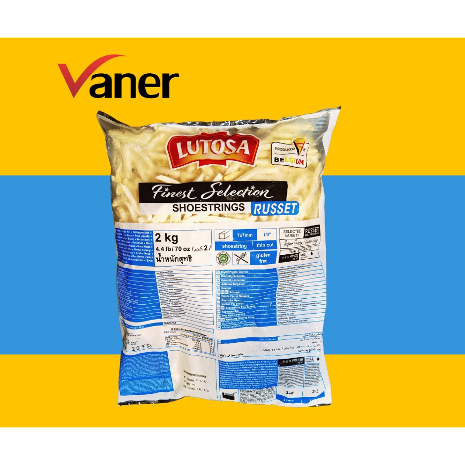 7mm Shoestring Fries Lutosa Finest Selection Russet 2kg Shopee Singapore