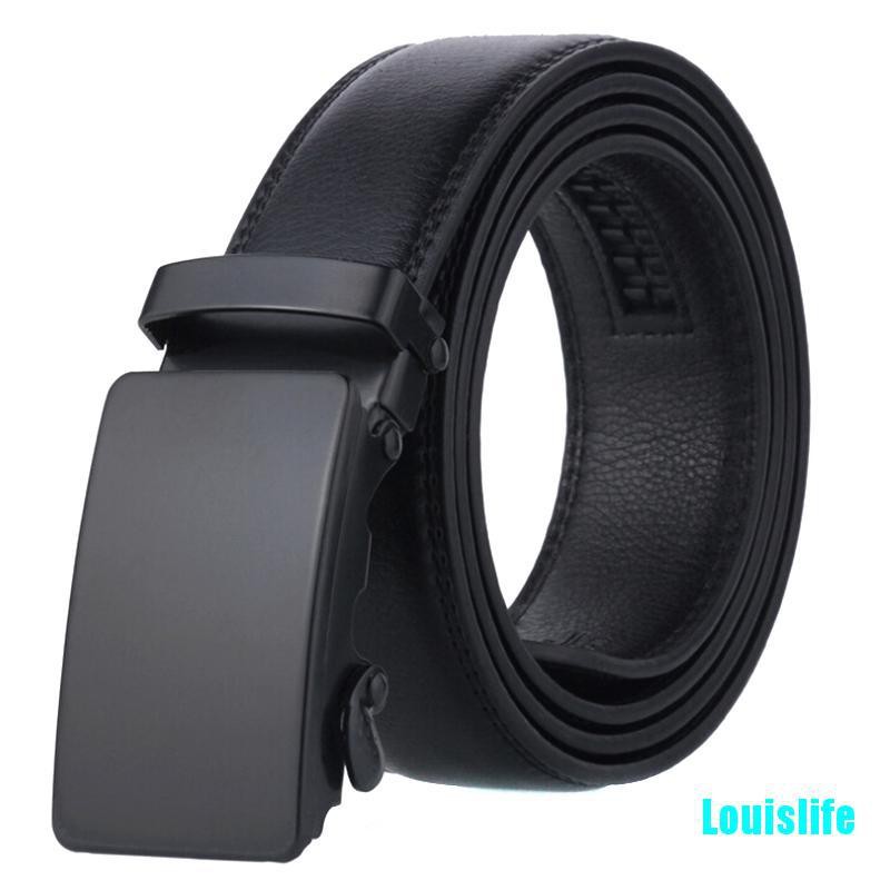 [Louislife] Men&#39;s Automatic Buckle Belt Slip Buckle Business Casual Leather Waist Belt | Shopee ...
