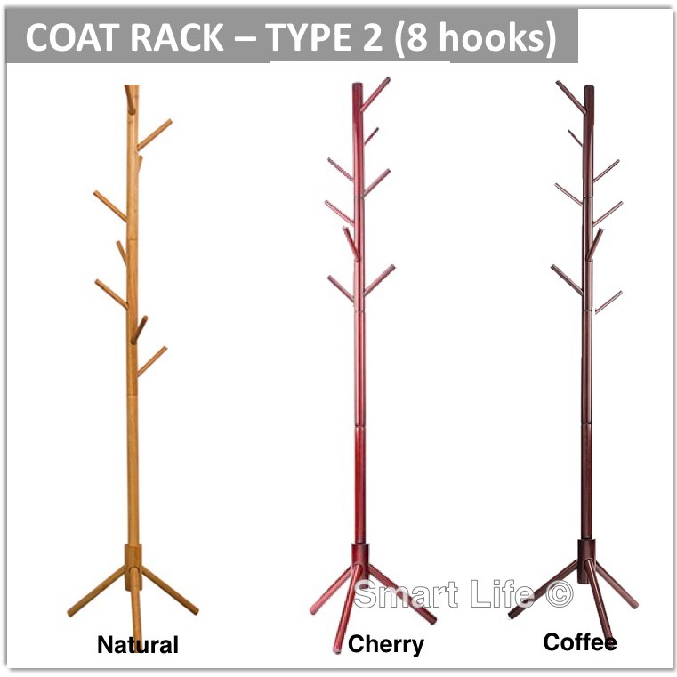 oak coat tree stand