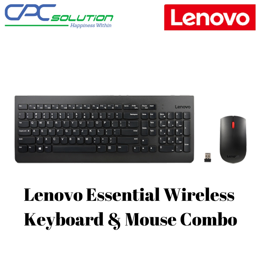 Lenovo Essential Wireless Keyboard Mouse Combo Shopee Singapore