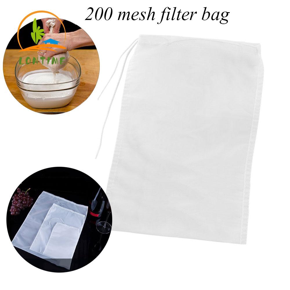 200 mesh Fine Mesh Wine Strainer Milk Bag Tea Coffee Filter Cheese