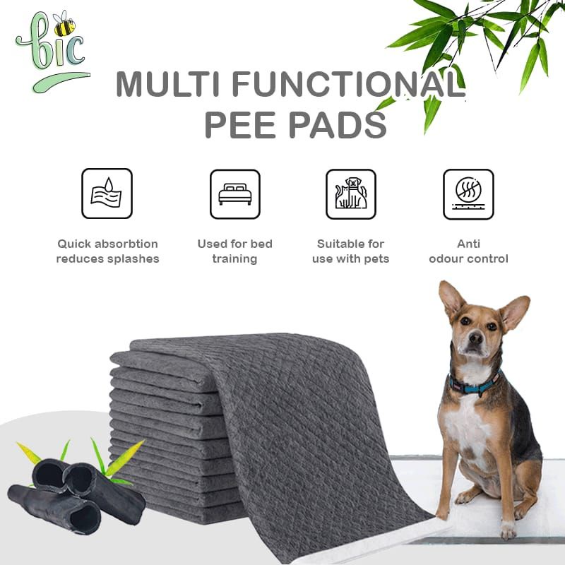 BIC CHARCOAL BUNDLE Pet Training Pads Disposable Pee Pad Diaper for Dogs,  Cats, Rabbits, Birds & Small Animals | Shopee Singapore