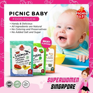 (HALAL) Picnic Baby Food Pouch/Porridge/Soup Stock 6M+-12M+ Instant Meal (EXP NOV-JAN 2024)