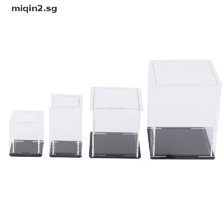 [MQ2] Acrylic Display Case Self-Assembly Clear Cube Box UV Dustproof Toy Protection [sg] #7