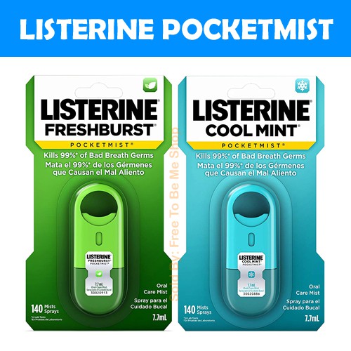 💚 Listerine Breathspray PocketMist Oral Care Mist Cool Mint | Shopee ...