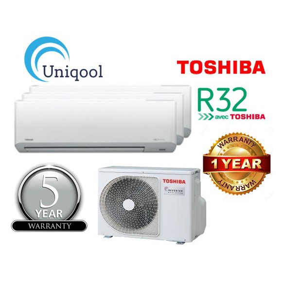 Toshiba Inverter System 3 (2 x 9,000BTU and 1 x 12,000BTU) air