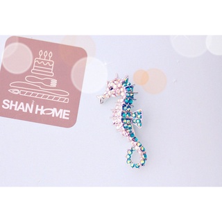 Image of thu nhỏ Fun Colored Diamond Seahorse Brooch Ladies Party Wedding Clothing Accessories Pin Badge Animal Brooch Gift #6