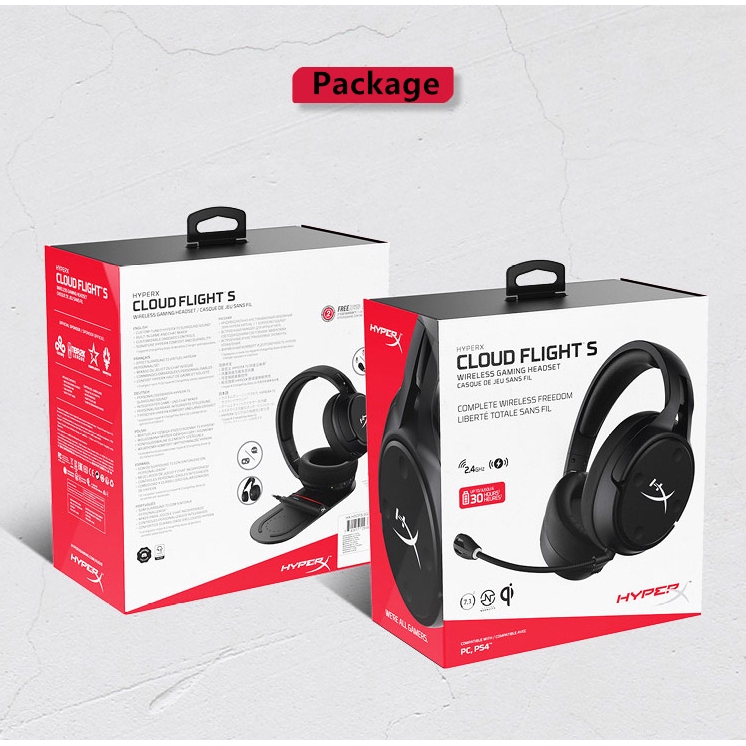 Kingston Hyperx Cloud Flight S Wireless Gaming Headset Qi Wireless Charge Headphone Shopee Singapore