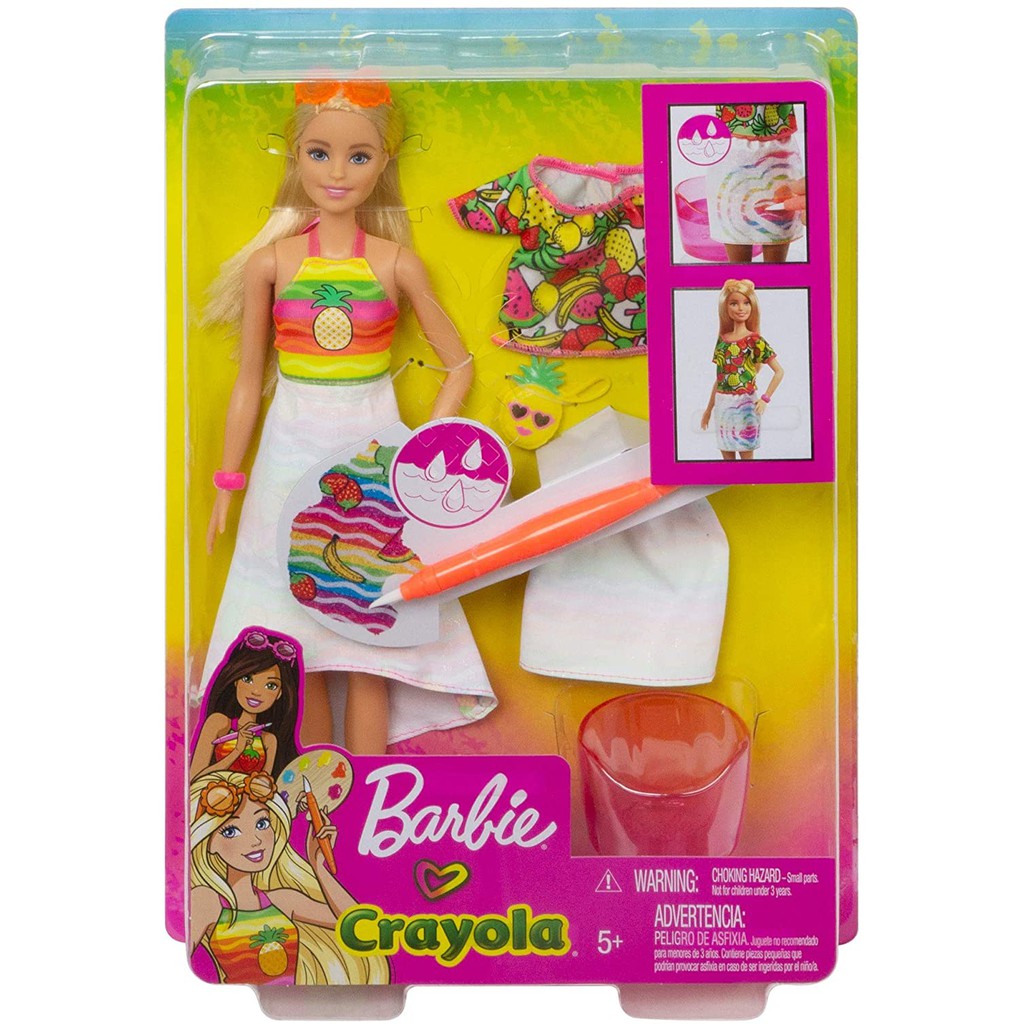 barbie crayola rainbow fruit surprise