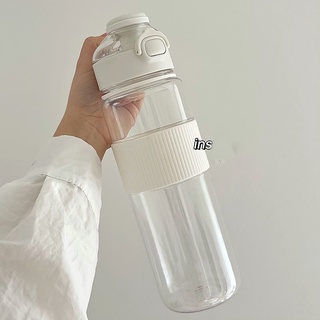 1000ML Large-capacity Plastic Straight Drinking Water Bottle WIth Straw Student Portable Anti-fall Drink Cup