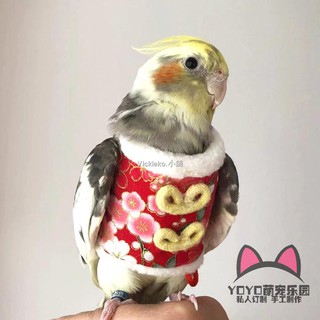 Small Pet Bird Clothes Pullover Warm Cartoon Coat Parrot Apparel Costume