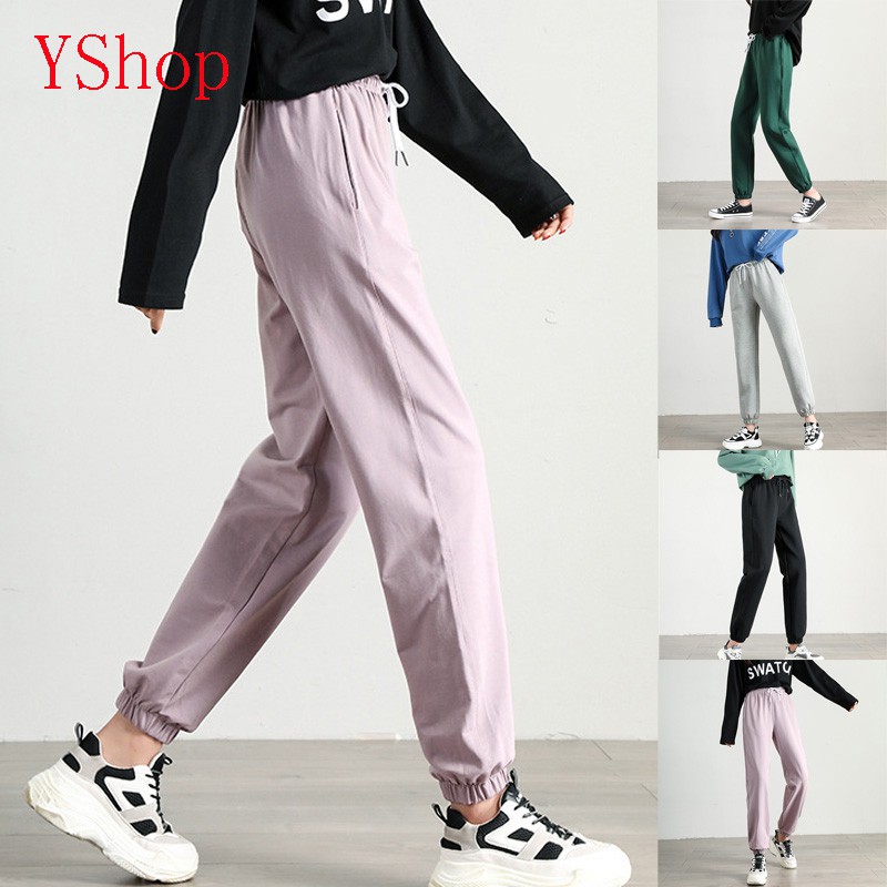 drawstring waist joggers