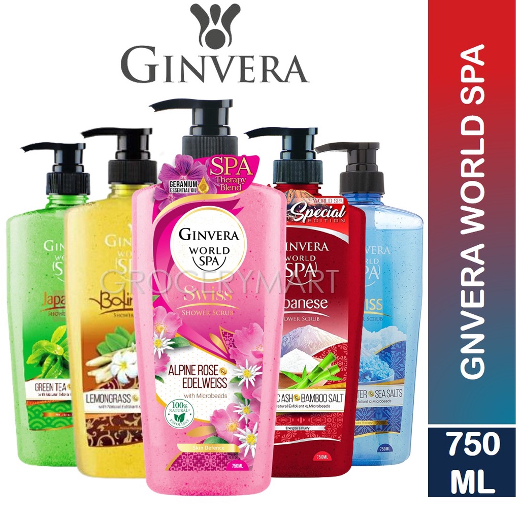 Ginvera World Spa Shower Scrub Body Wash I Body Wash Shower Gel, 750ml