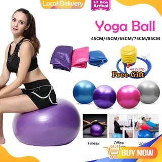 ⭐[Sg Seller] 45cm,55CM ,65CM ,75CM ,85CM Burst Resistance Yoga Ball Gym Fitness Iron Shake Weight