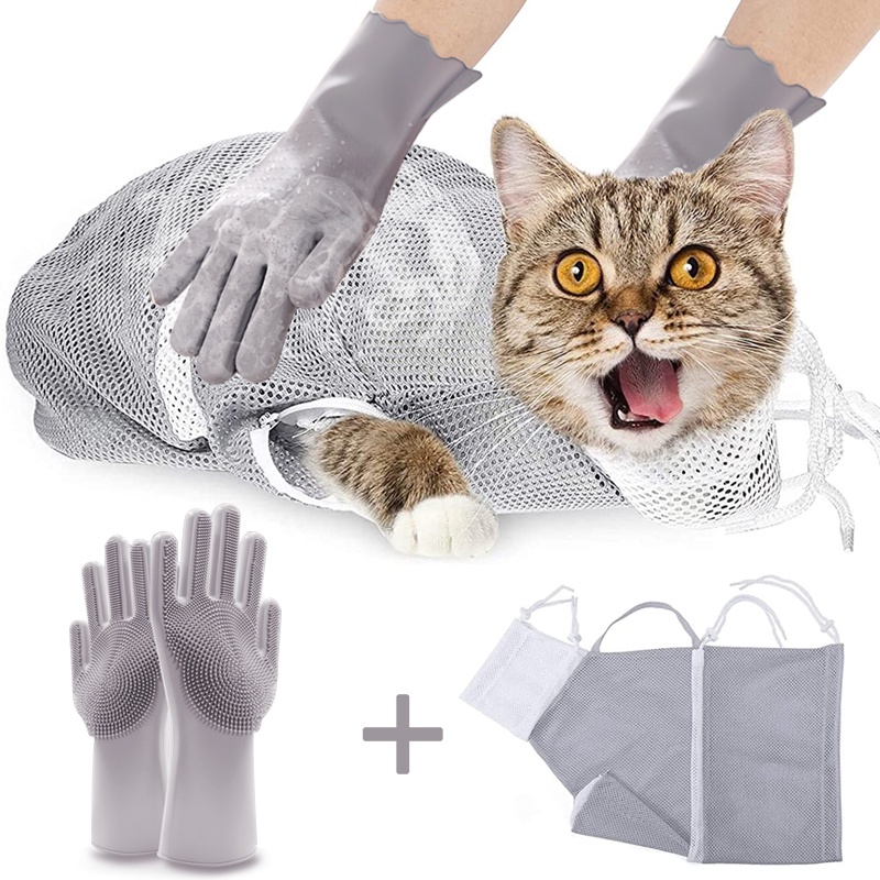 cat shower gloves