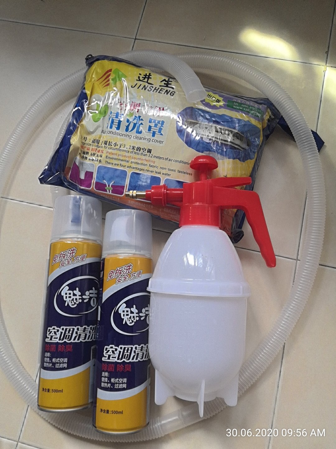 Air Conditioner Con Cleaning Kit Bundle Aircon Bag Servicing Spray