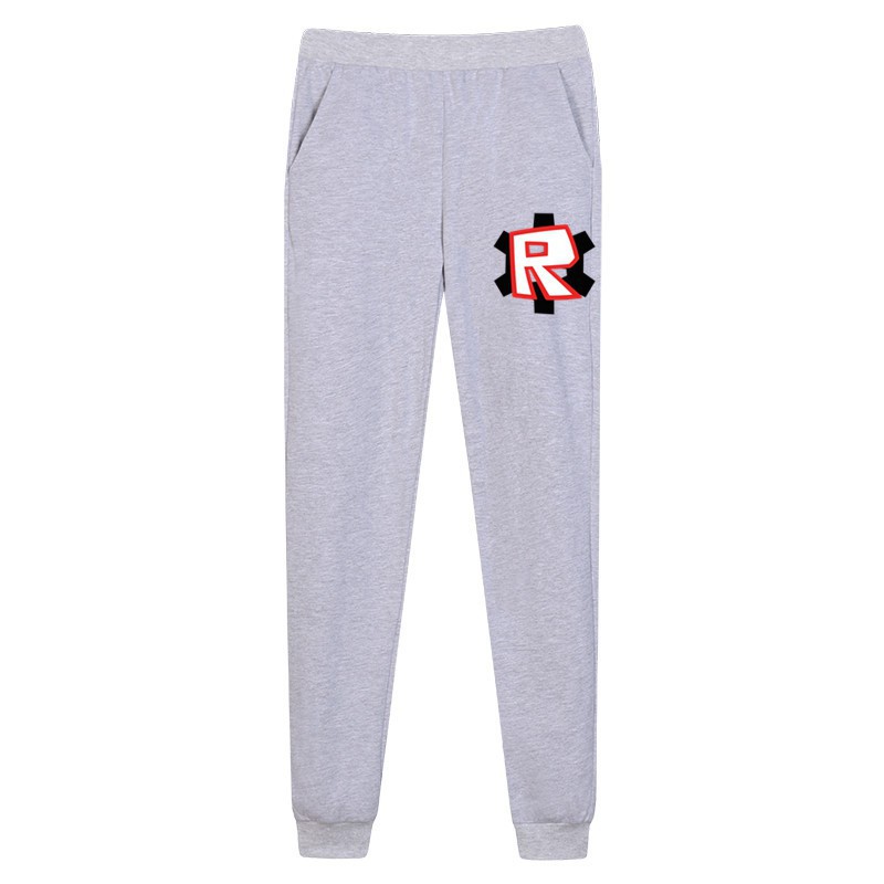 Boys Roblox Sweatpants Casual Athletic Clothing Jogger Running Pants Black Grey Shopee Singapore - pants black roblox