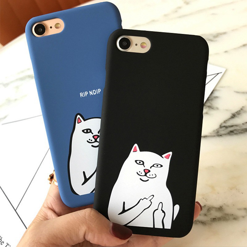 Ripndip Matte Cat Iphone Case 6 6s 7 8 Plus X Shopee Singapore