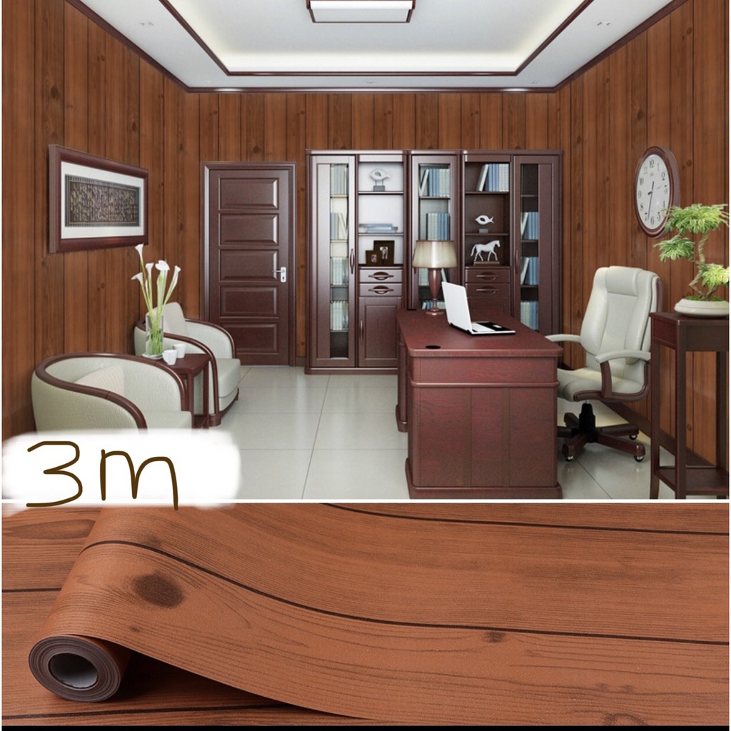 3m Wallpaper Sticker Wood Plank Wallpaper Self Adhesive Wallpaper Wood Look Wallpaper Vinyl Material Waterproof Shopee Singapore