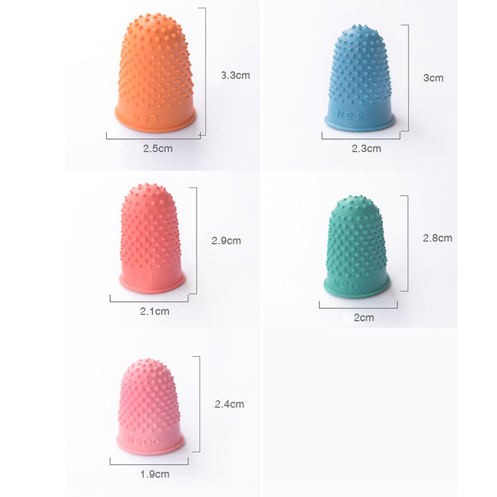 5Pcs Counting Cone Rubber Thimble Protector Sewing Quilter Finger Tip CrafCF 