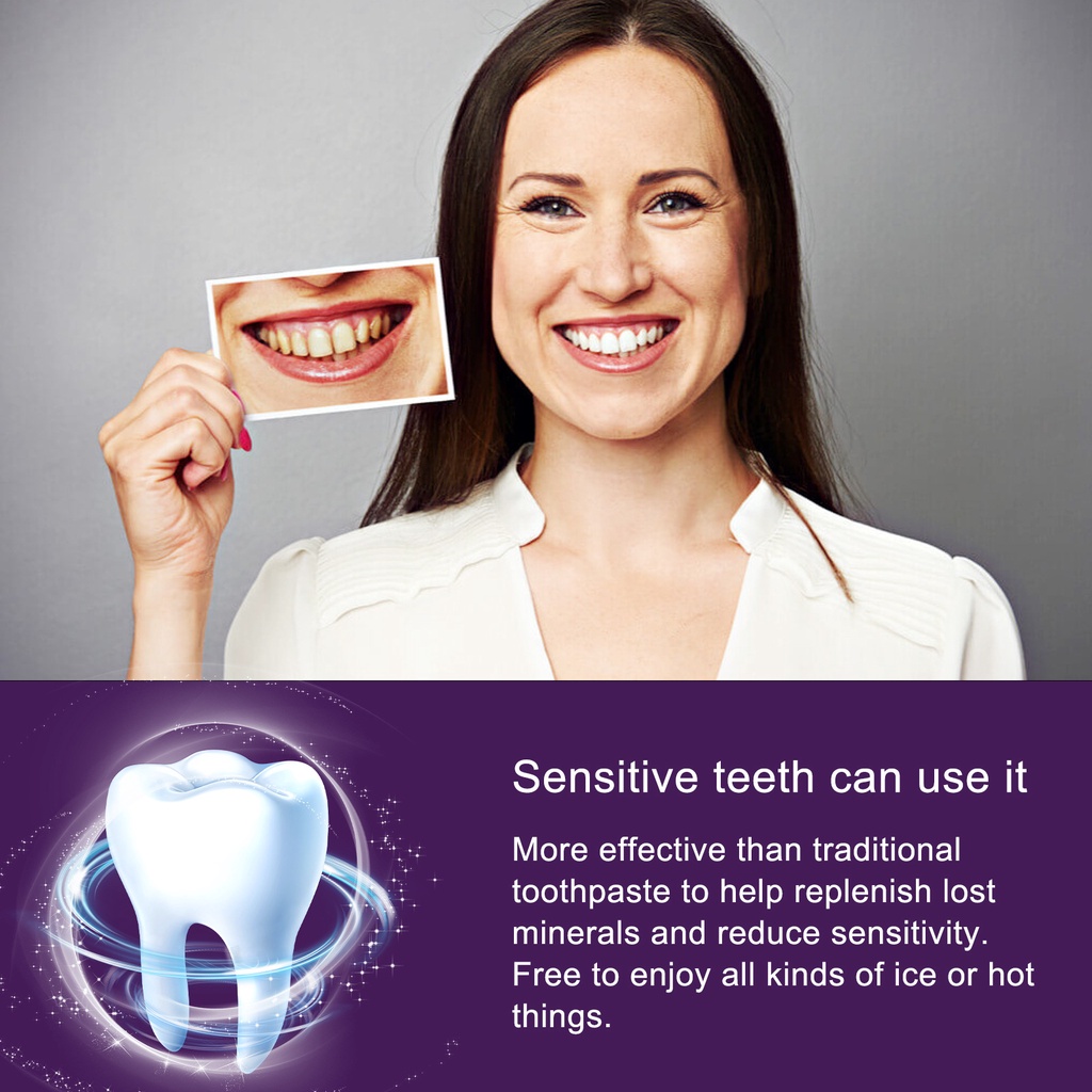 EELHOE V34 Purple colour Corrector Tone Brightening Toothpaste Enamel