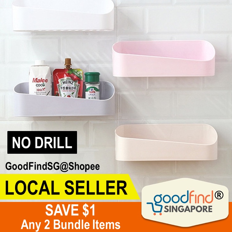 LOCAL SELLER Bathroom Rack No Drill Toiletry Holder Condiment Rack