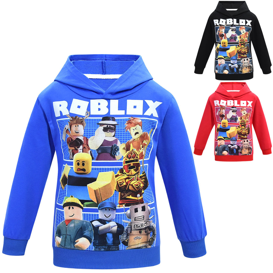 Dgfstm Medium And Large Kids Hoodie Roblox Boys Long Sleeve T Shirt Shopee Singapore - black and red hoodie roblox