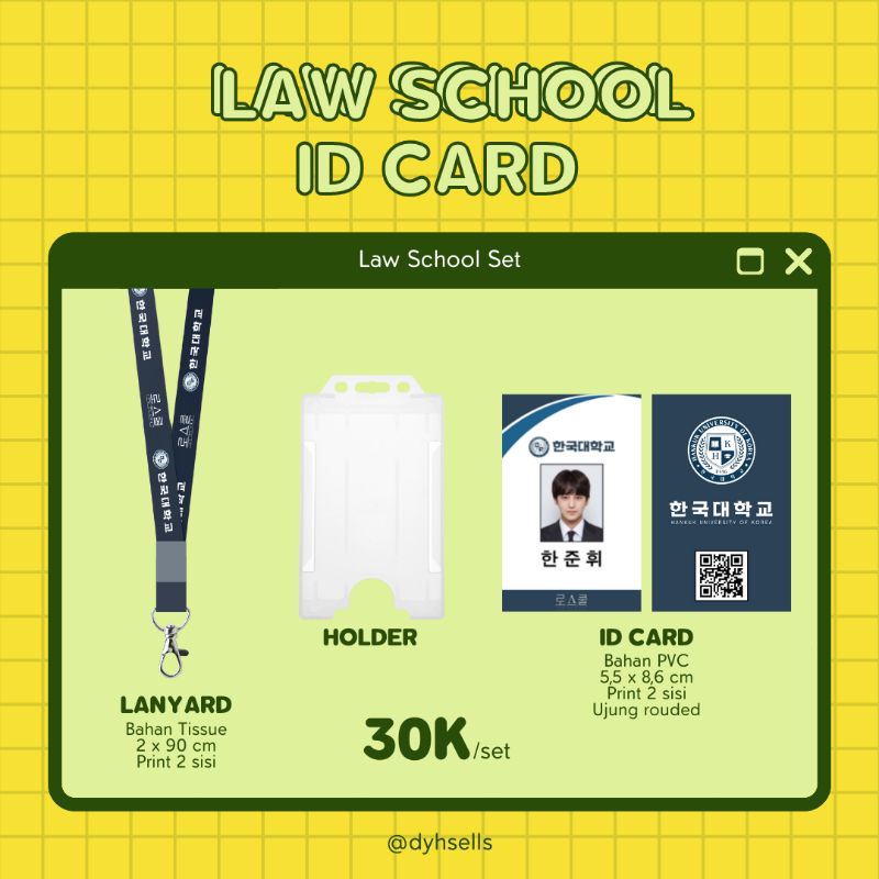 Law School Id Card Lanyard Shopee Singapore