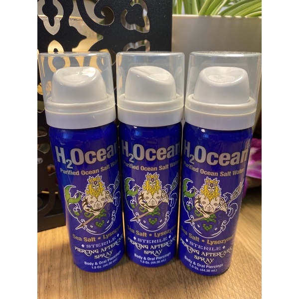 H2ocean Sea Salt Spray Piercing set of 3 for earrings, nose rings and