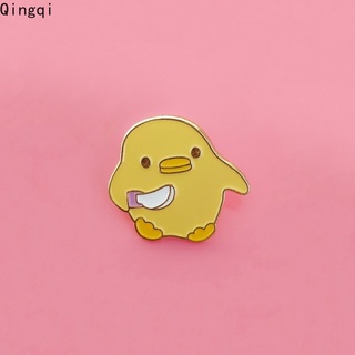 Image of thu nhỏ Little Yellow Chicken Enamel Pins Smol Knife Don't Kill My Vibe Brooch Badges Lapel Pin Animal Jewelry Gift for Kids Friends #1