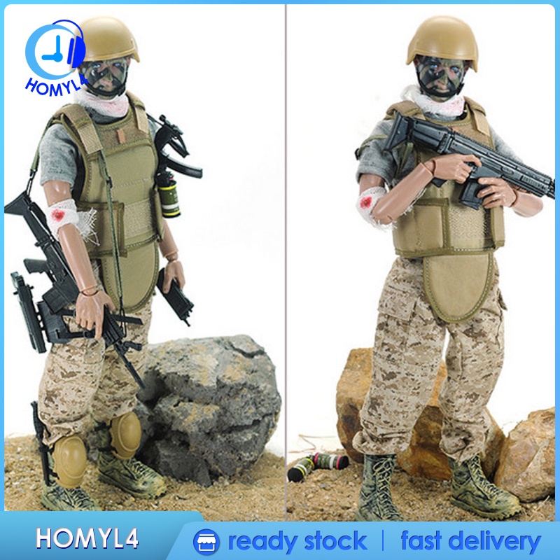 1:6 Scale Military Desert ACU Special Forces Combat Suit Soldier Figure Body Toy 