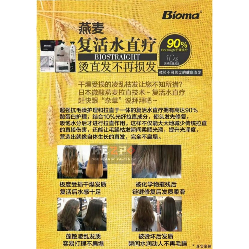 Bioma Rebonding Cream X6 S F With Neutralizing Cream Water