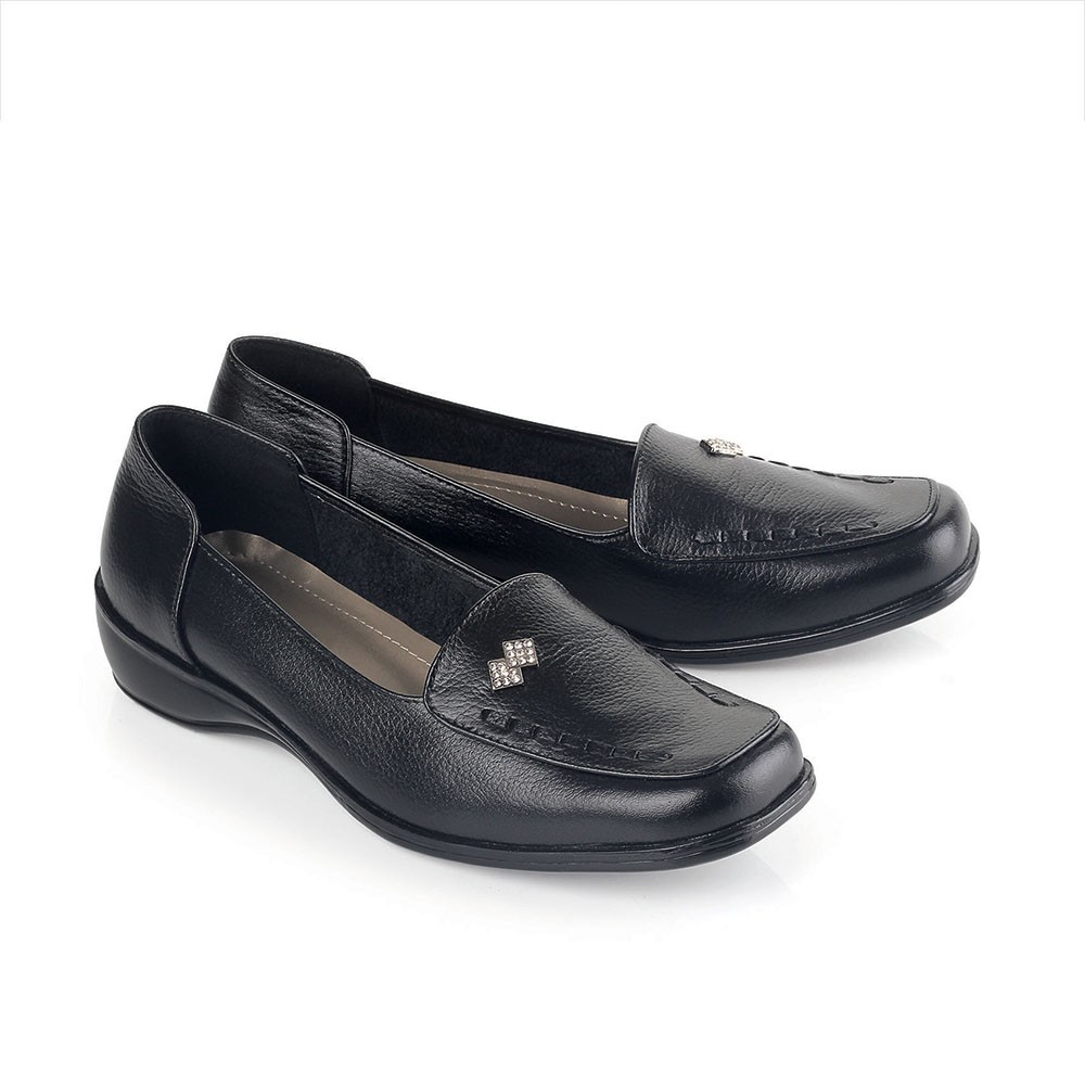 black and white formal shoes