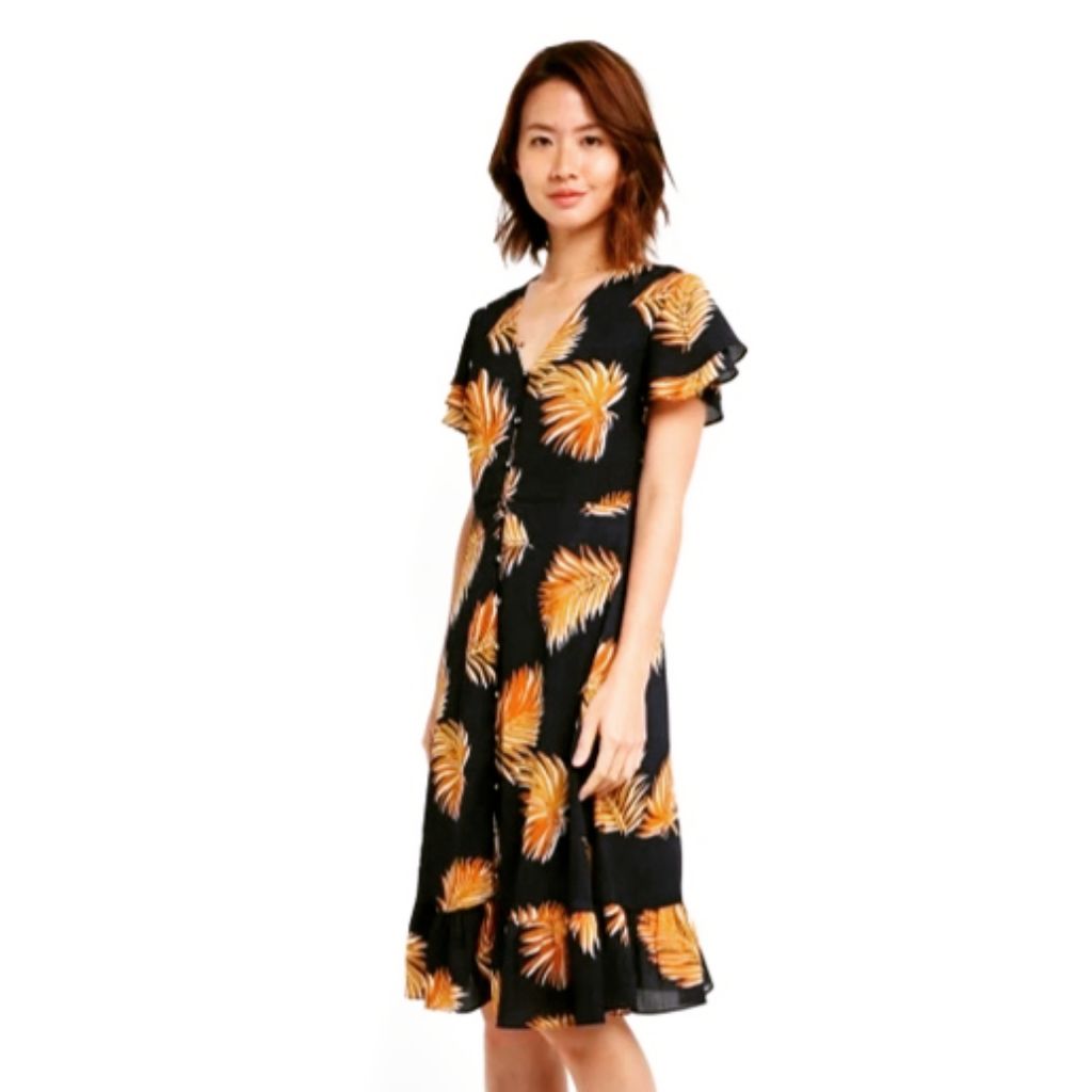 zalora button down dress