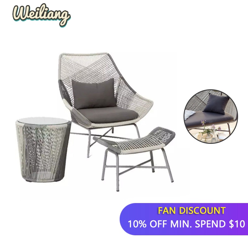 Small Table Chair Lazy Sofa Rattan, Outdoor Round Wicker Lounge Chair Singapore
