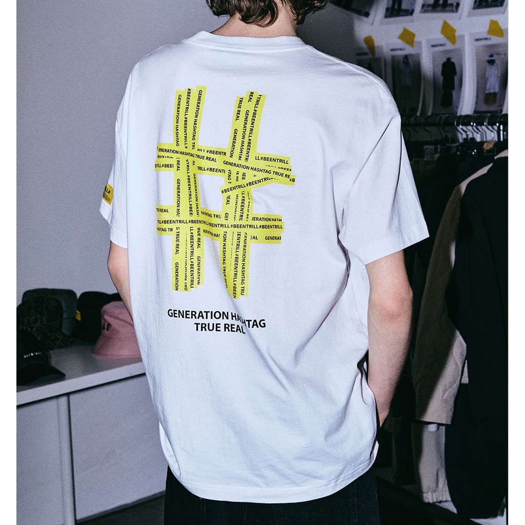 ☆BEENTRILL☆Drippy Hashtag Overfit Short Sleeve Setup - www