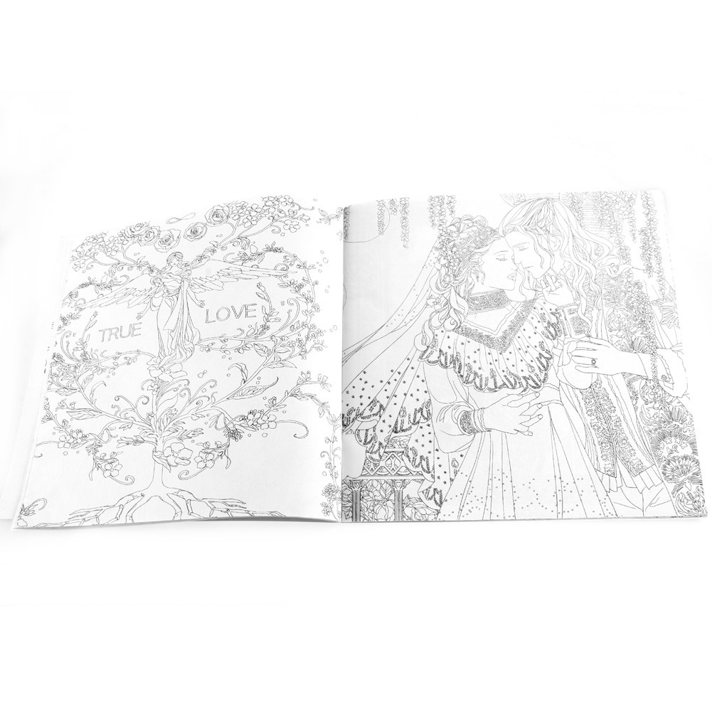 Download 25 25cm Fairy Tales And Magical Dreams Children Adult Graffiti Coloring Book Shopee Singapore