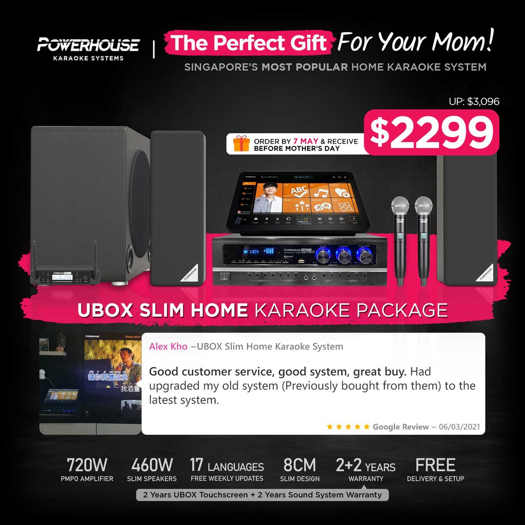 [SG] Powerhouse Touchscreen Home Karaoke Box + slimPRO Home Karaoke System Set Shopee Singapore