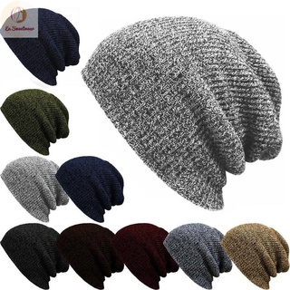 Image of Winter Casual Knit Hat Men Baggy Beanie Crochet hat Outdoor Street Dance Ski Cap