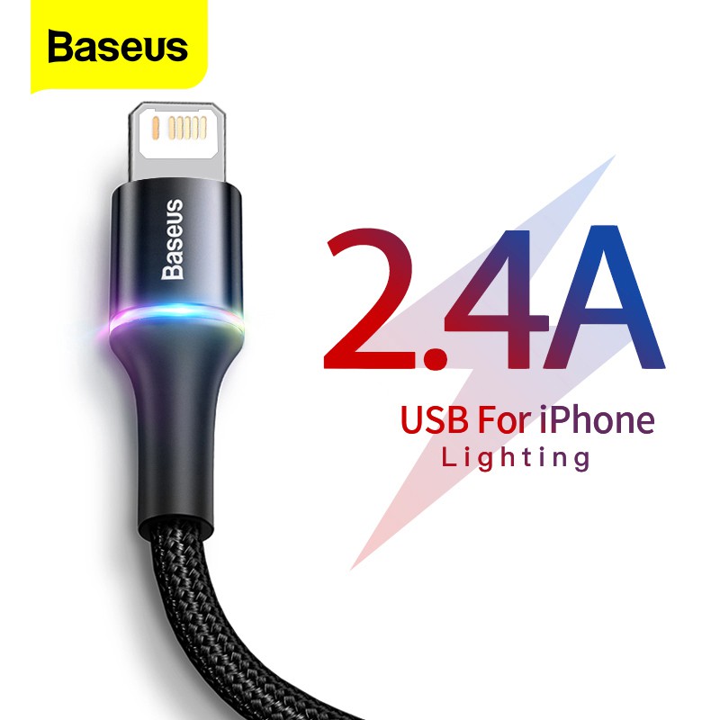 Baseus USB Charger 2.4A Fast Charging Data Cable for iPhone 12 mini pro