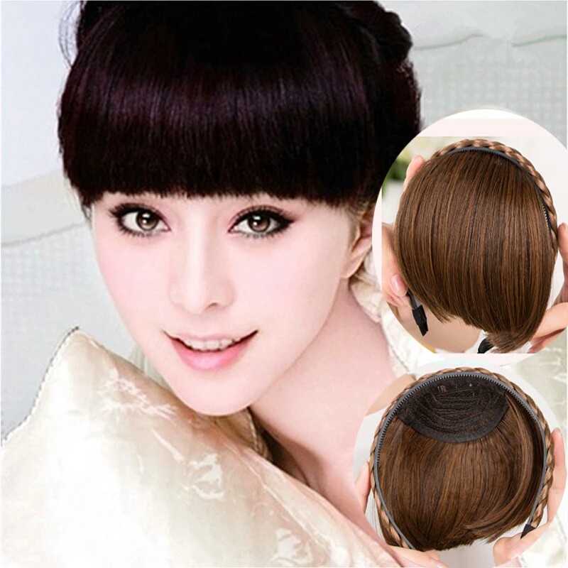 Braided Hair Band With Front Hair Fringe Shopee Singapore