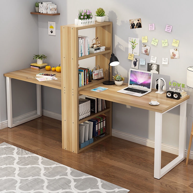 Desk Bookcase Series Of Twins With Student Double Home Writing Table